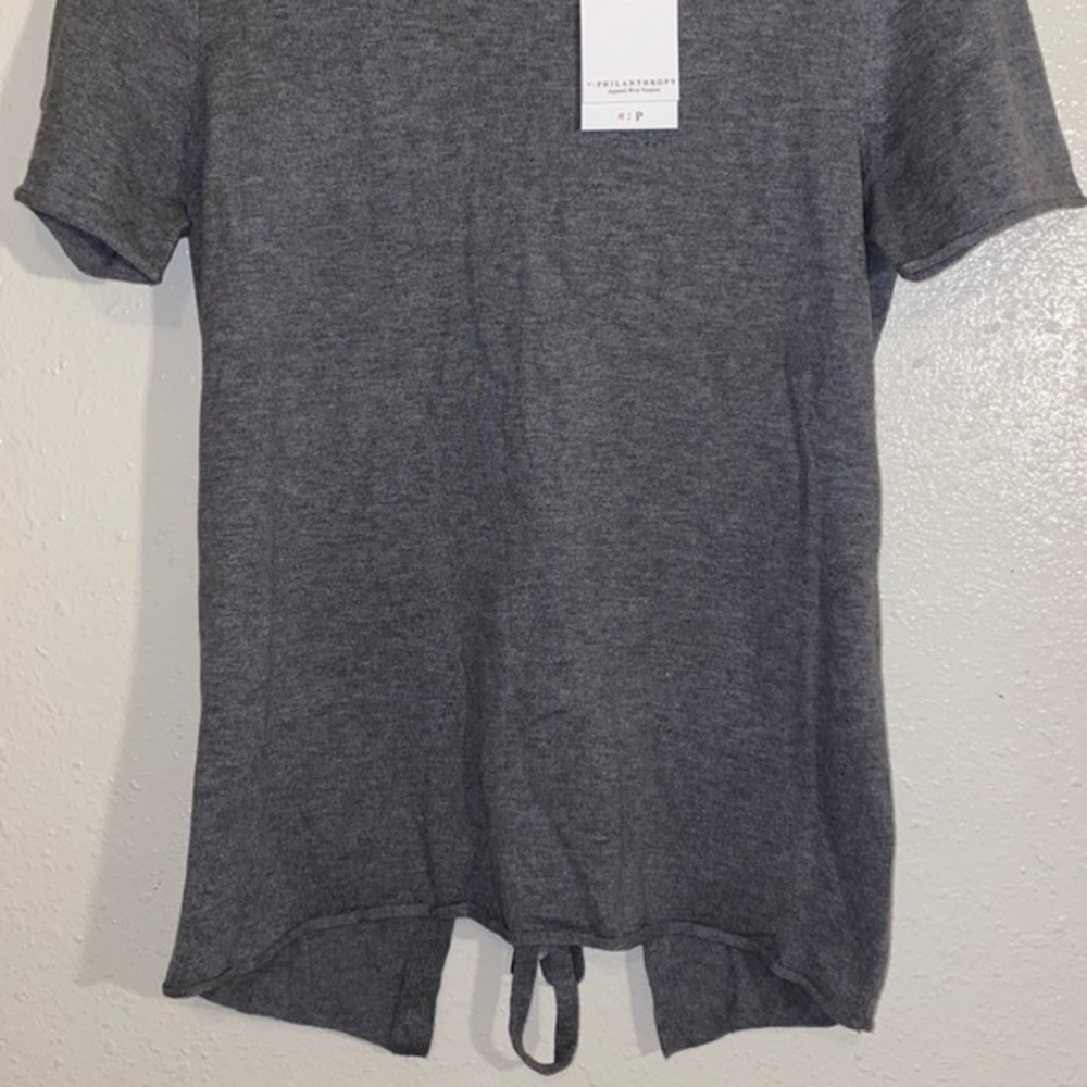🆕 2/$60 NWT N:Philanthropy | Graves Lace Back Short Sleeve Sweater | Silk Blend - Picture 9 of 16